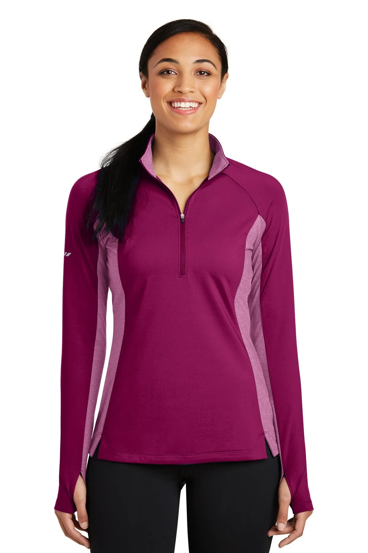 Sport-Tek Women's Sport-Wick Stretch Contrast 1/2-Zip Pullover LST854