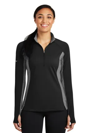 Sport-Tek Women's Sport-Wick Stretch Contrast 1/2-Zip Pullover LST854