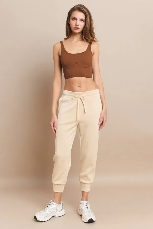 Sporty Cropped Joggers