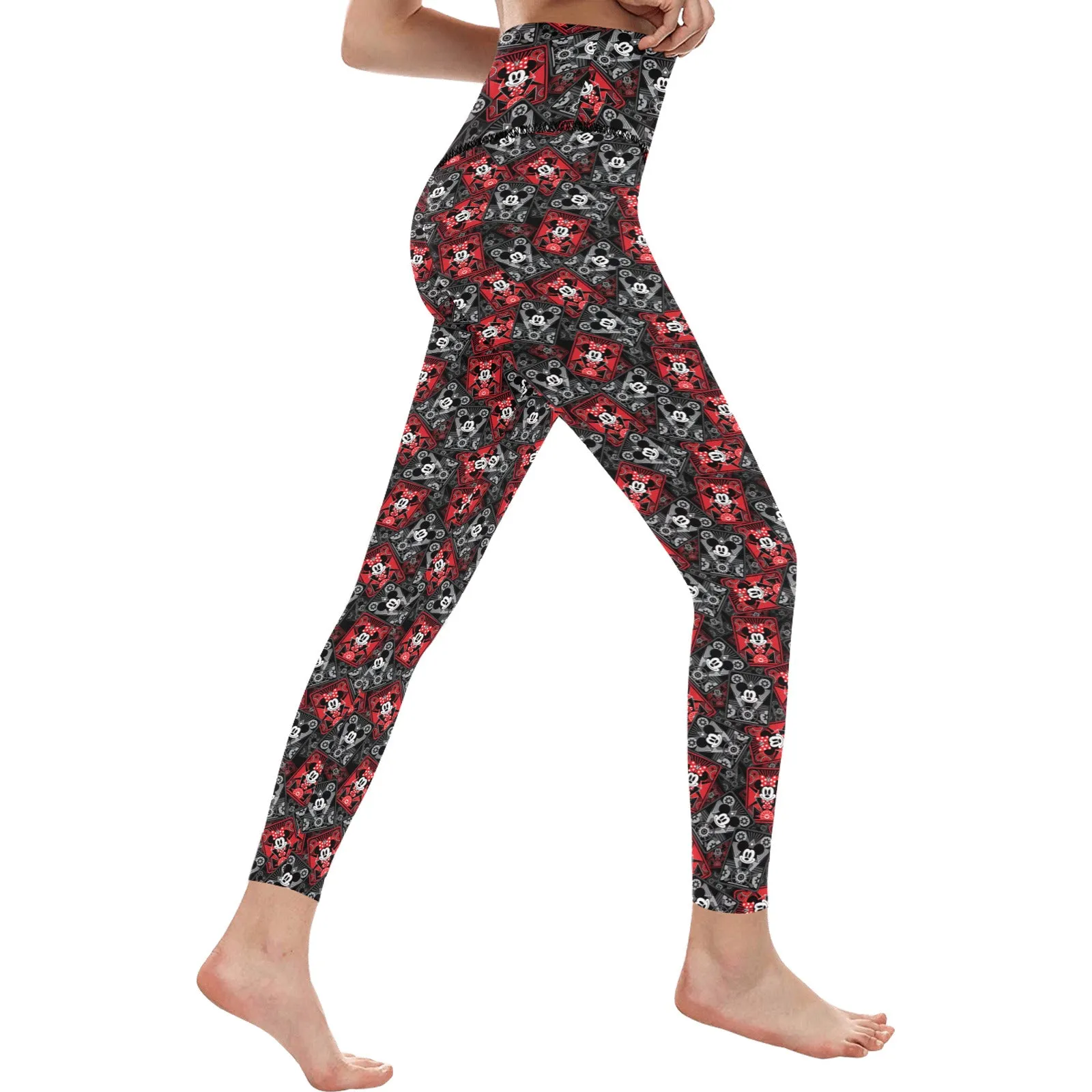 Steamboat Mickey And Minnie Women's Athletic Leggings