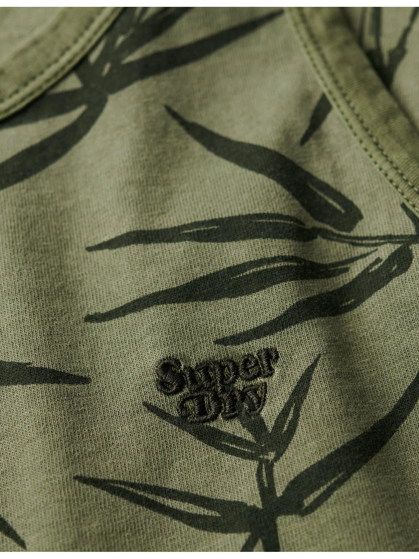 Superdry Vintage Overdye Printed Vest Top - Khaki