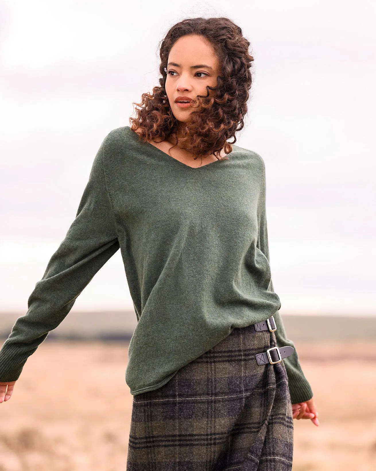 Supersoft Slouch V Neck Jumper