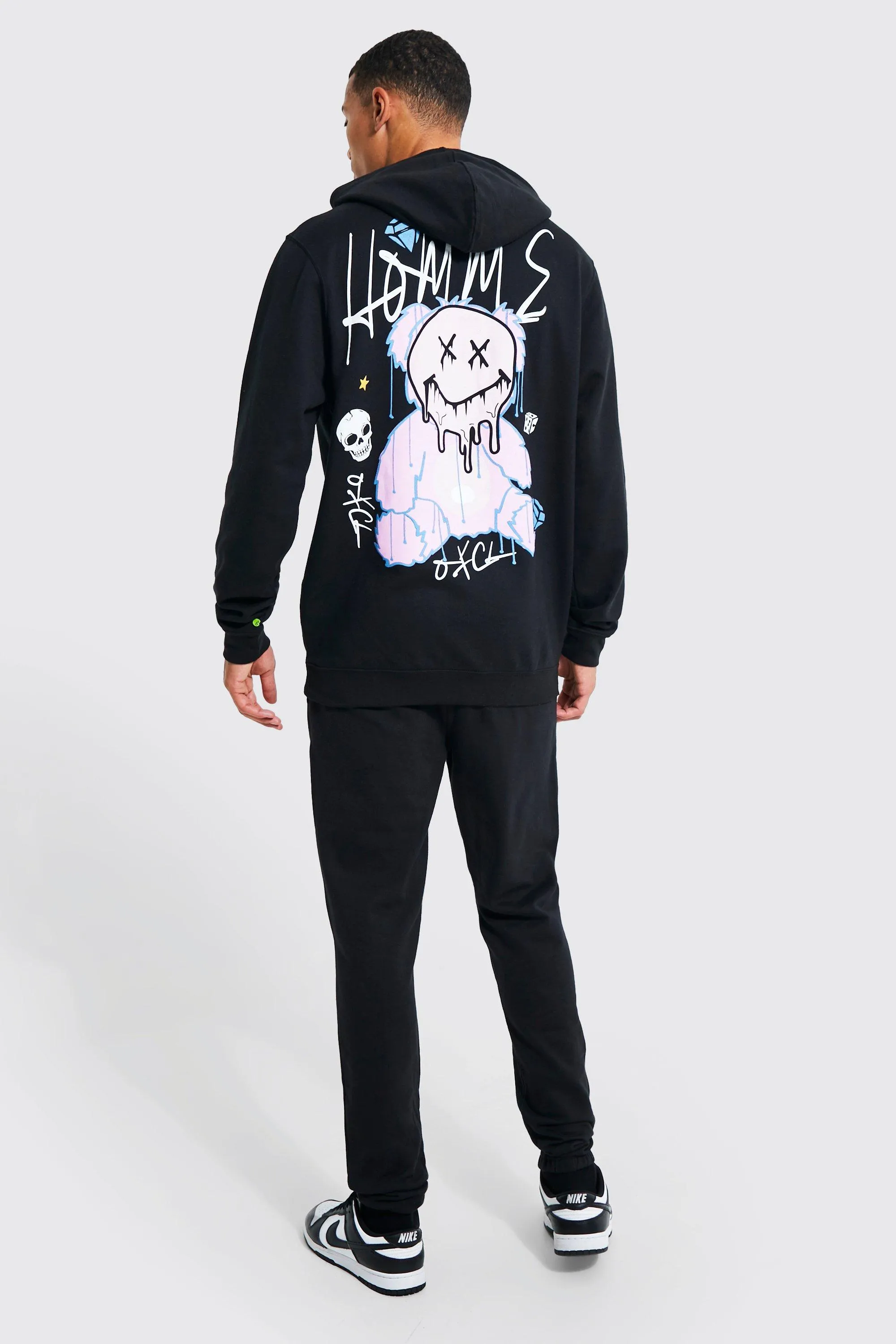 Tall Graffiti Teddy Graphic Hooded Tracksuit