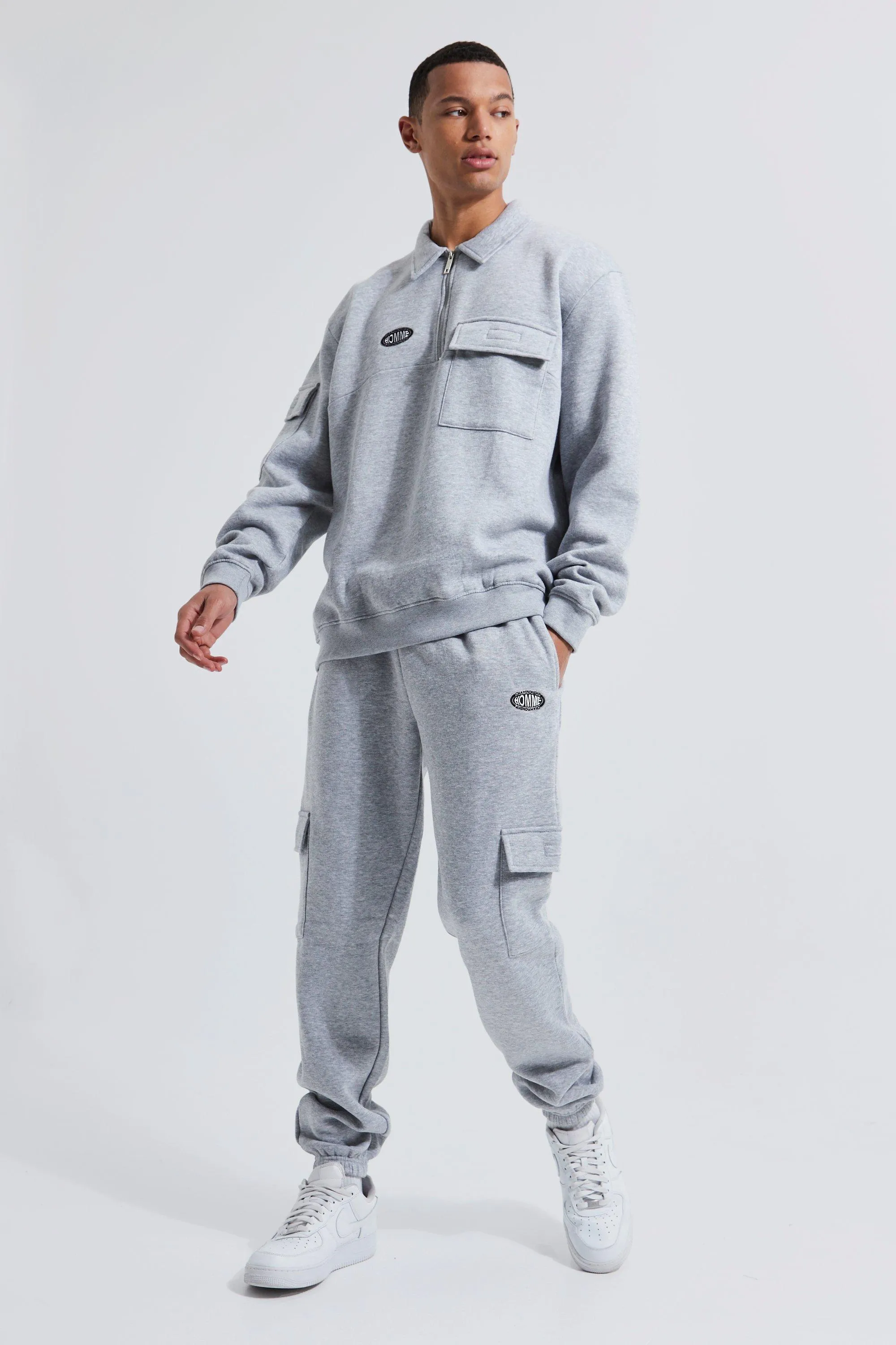 Tall Oversized Cargo Collared Tracksuit