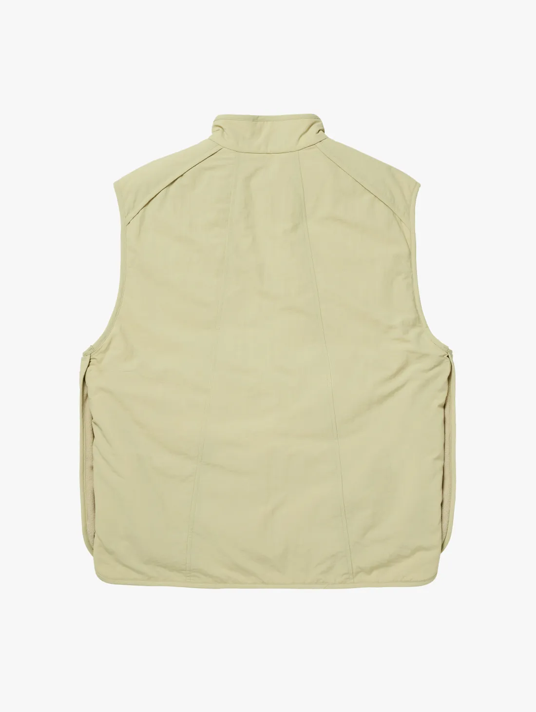 TASLAN HIGH NECK PADDING VEST -LIGHT BEIGE