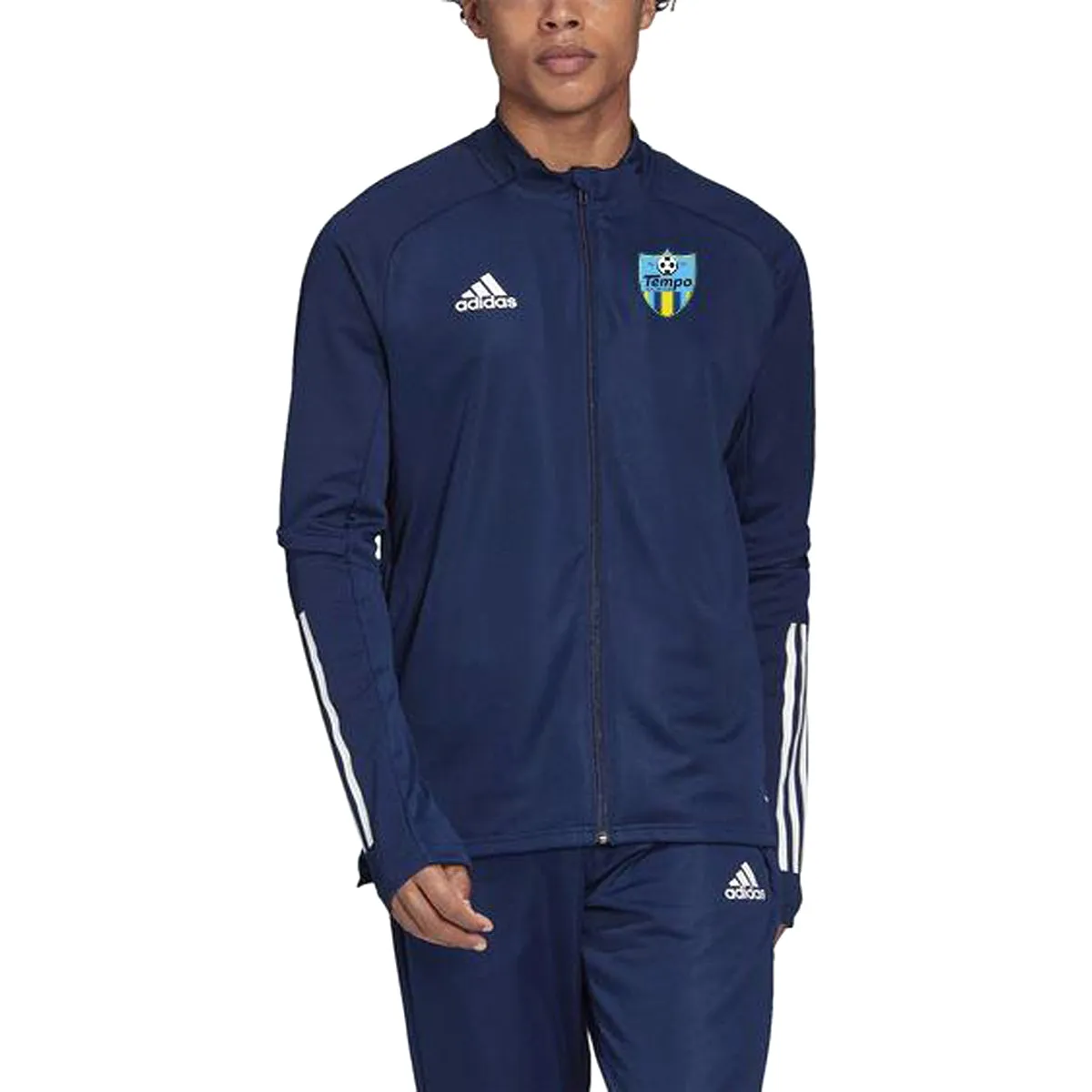 Tempo Men's Soccer Training Jacket 2020-22 | Dark Blue/Vista Grey