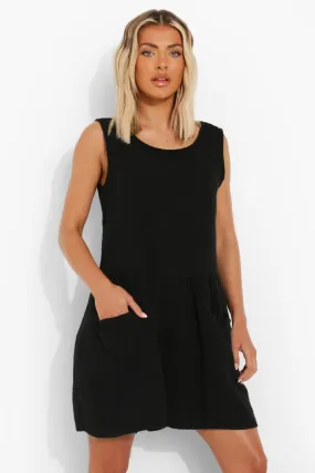 Textured Cotton Sleeveless Romper