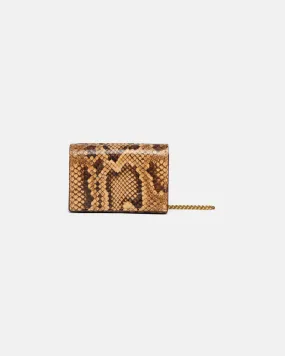 The Concertina Mini - Embossed Alt-Nappa Shoulder Bag - Faded Light Snake