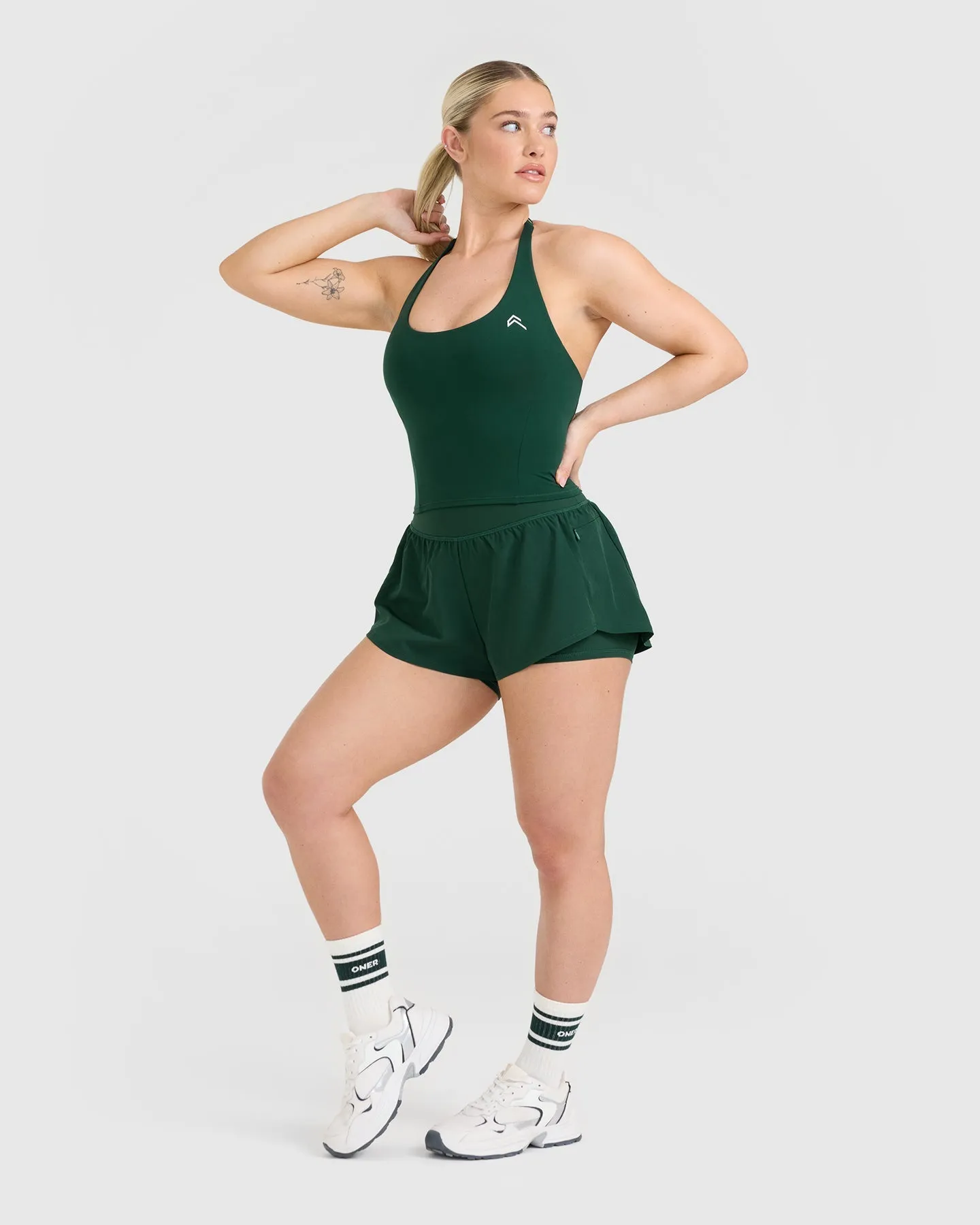 Timeless Halter Neck Mid Vest | Racing Green