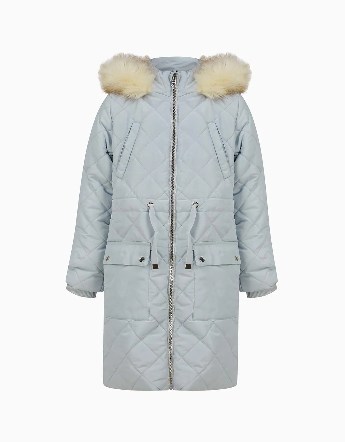 Tokyo Laundry Girls Diamond Quilted Jacket Blue