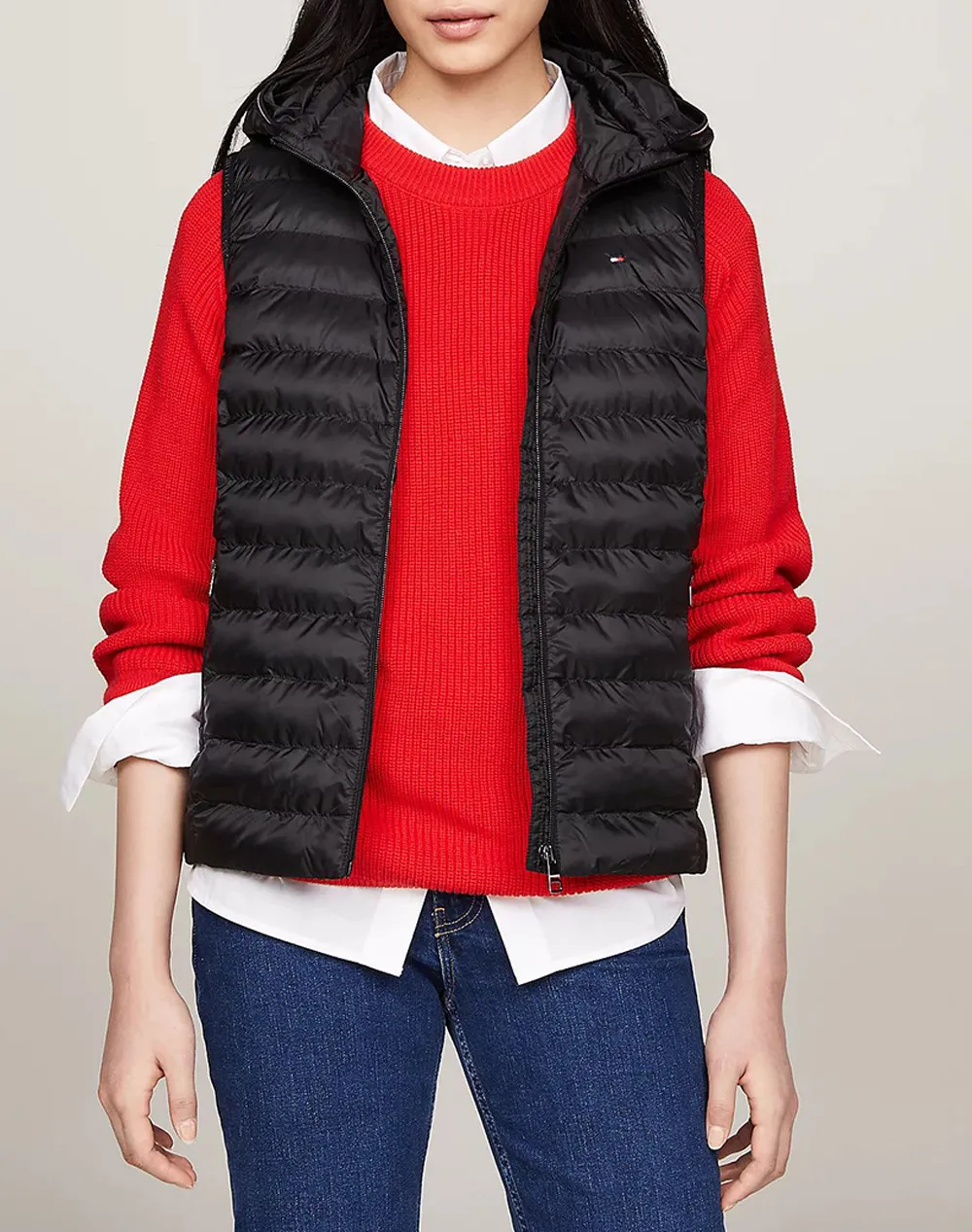 TOMMY HILFIGER LW PADDED GLOBAL STRIPE VEST