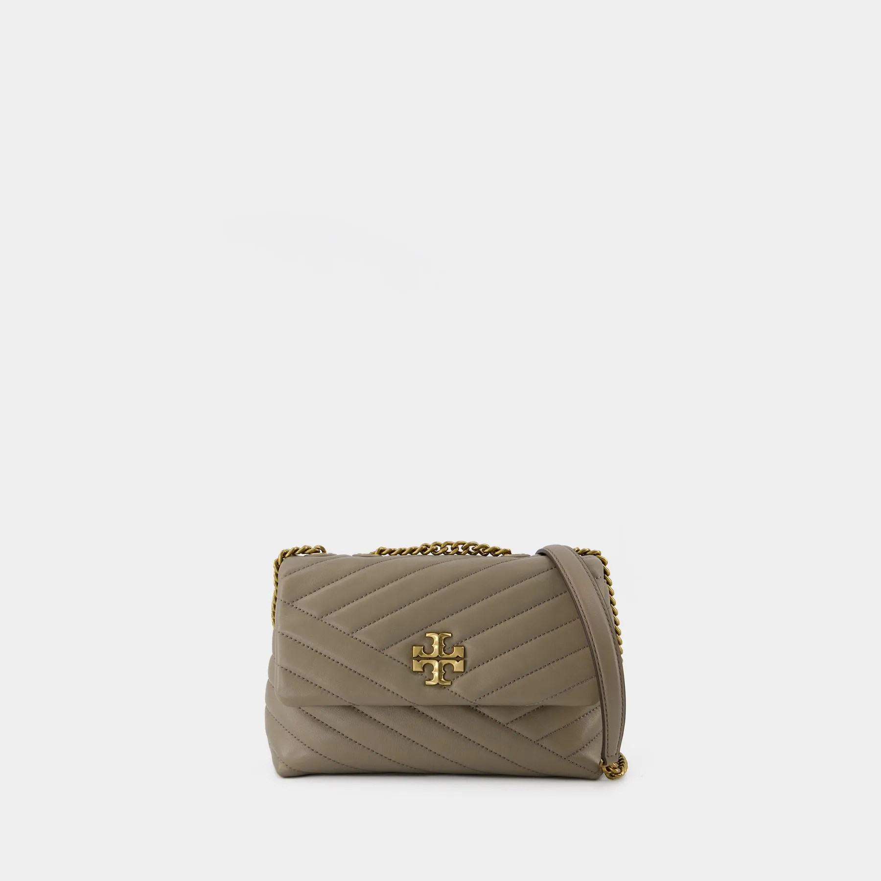 Tory Burch  Kira Chevron Small Bag - Tory Burch - Leather - Grey