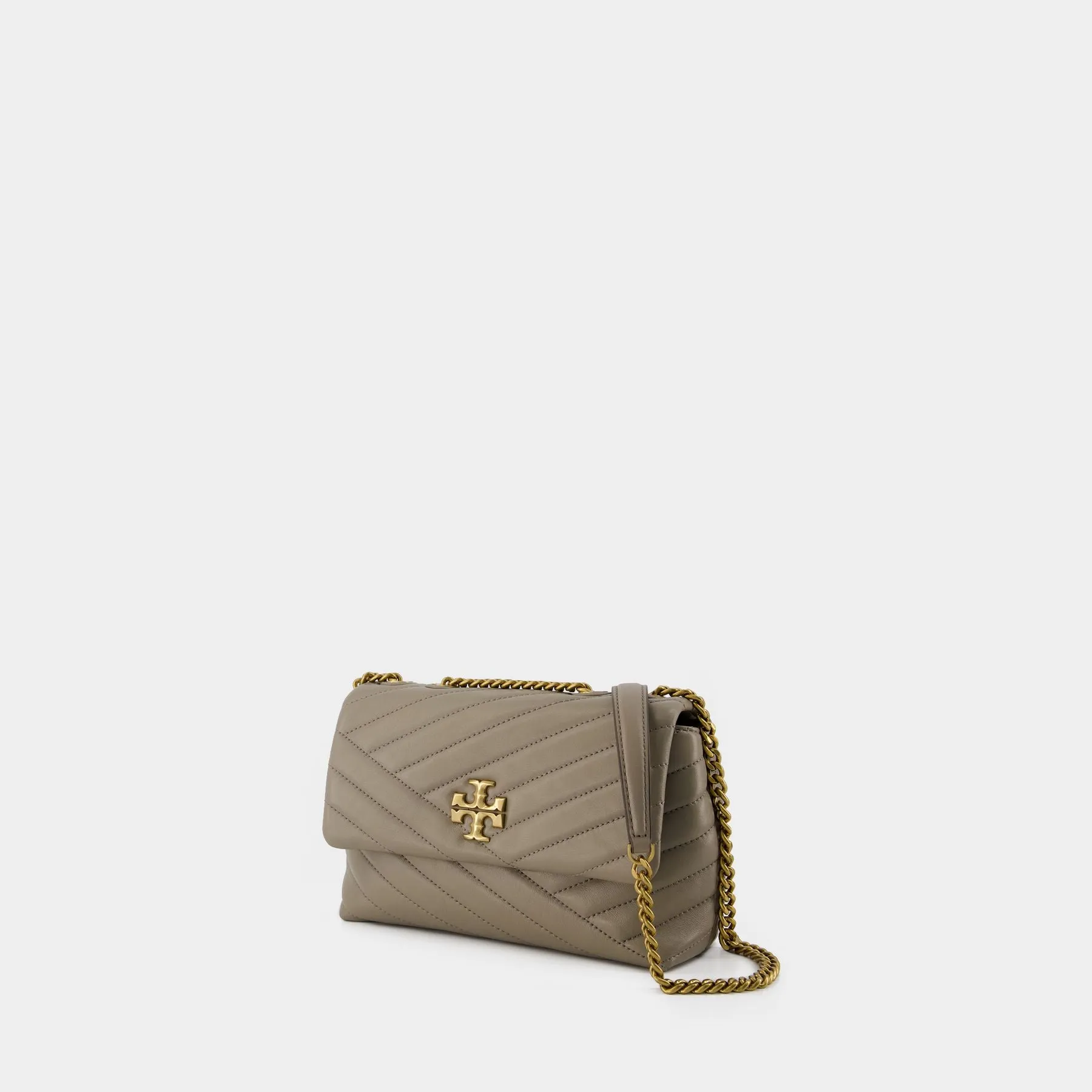 Tory Burch  Kira Chevron Small Bag - Tory Burch - Leather - Grey