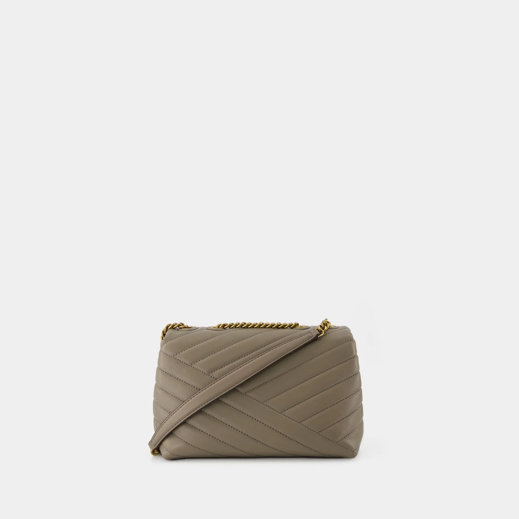 Tory Burch  Kira Chevron Small Bag - Tory Burch - Leather - Grey