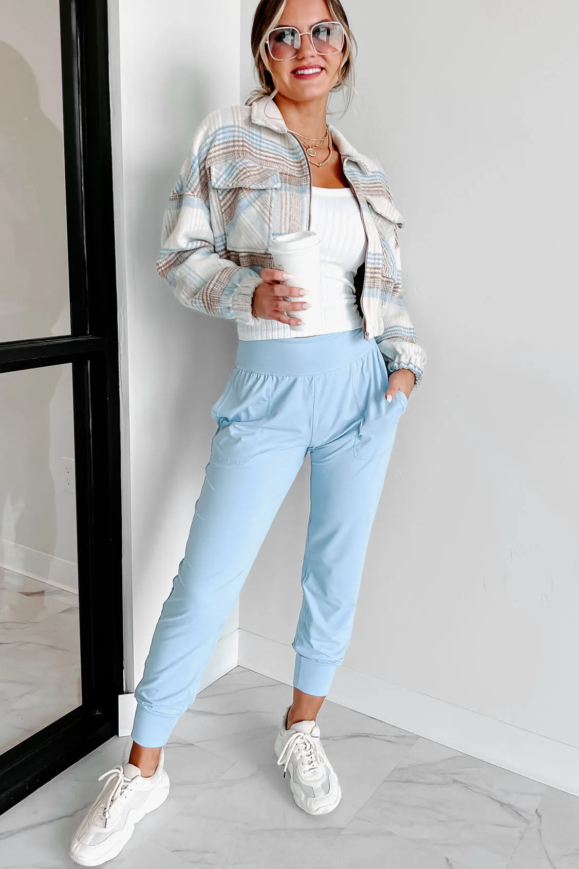 Unwind & Relax Buttery Soft Joggers With Pockets (Light Blue)