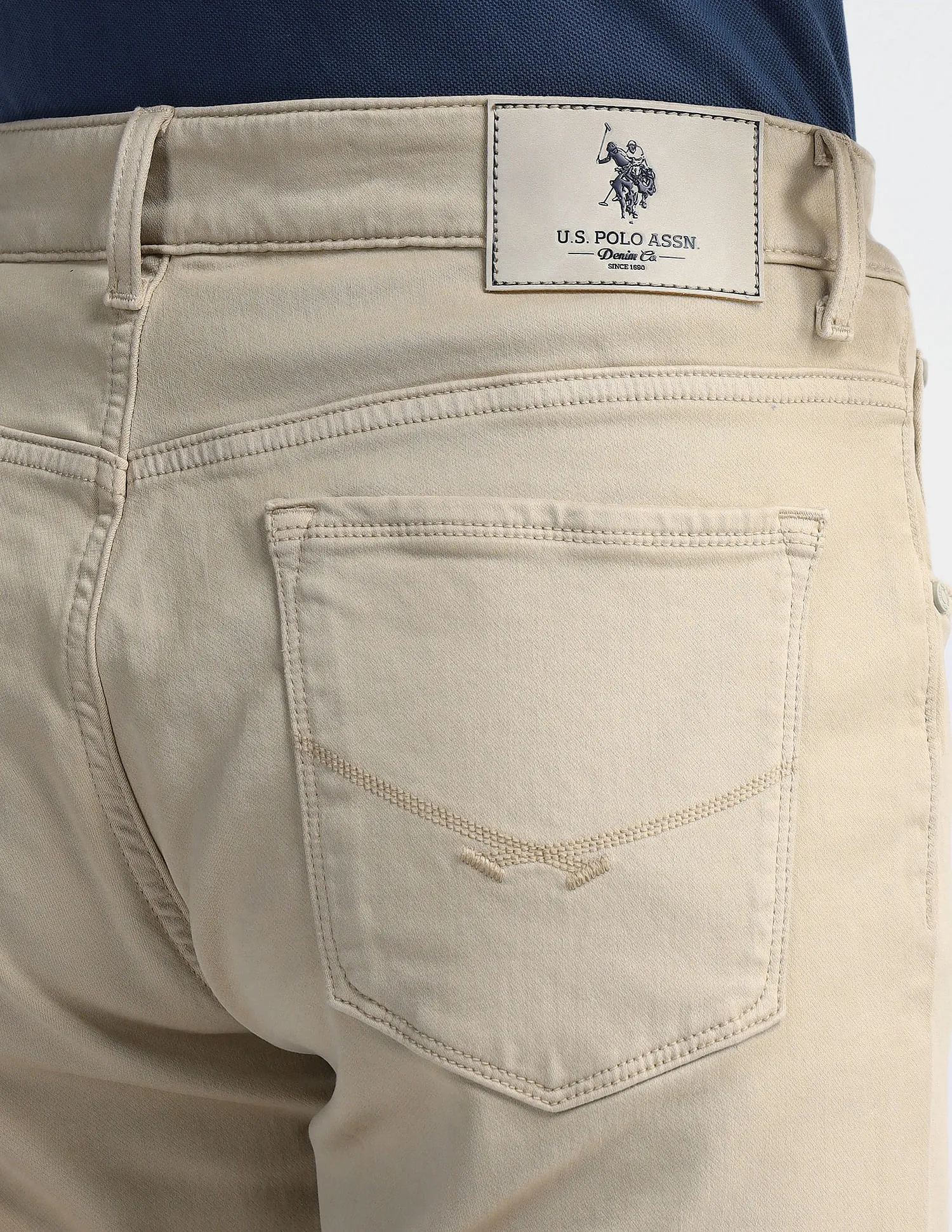 U.S. Polo Assn. Denim Co. Slim Tapered Beige Jeans