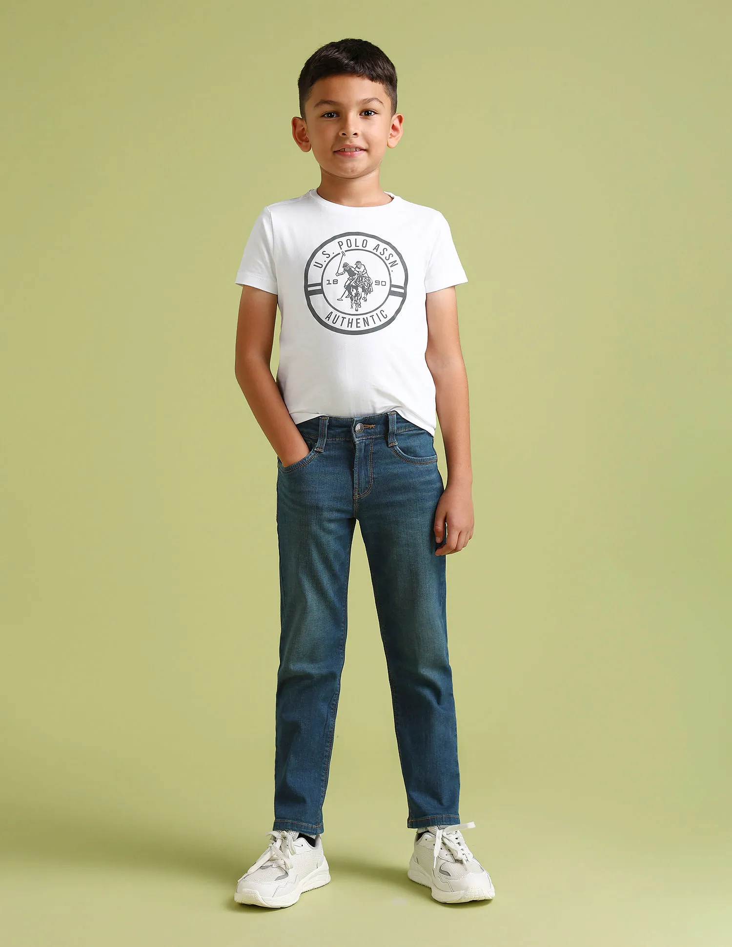 U.S. Polo Assn. Kids Boys Regular fit Blue Jeans