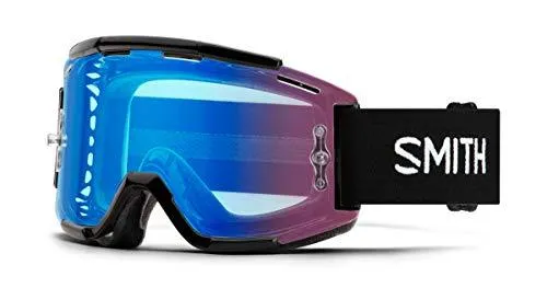 Used Smith Optics Squad MTB Off Road Goggles (Black/Chromapop Contrast Rose Flash/Clear Anti Fog, One Size)