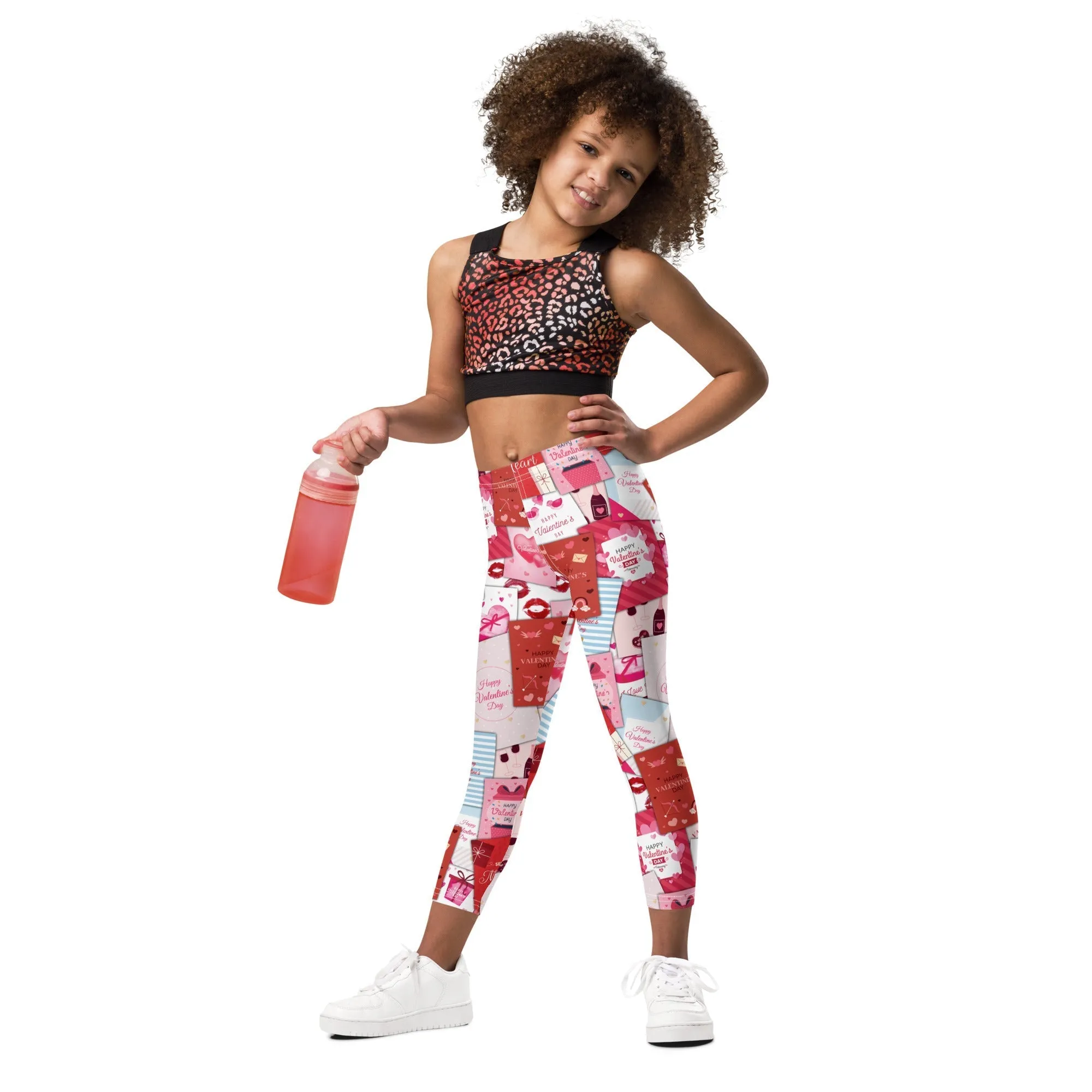 Valentine's Day Cards Kid's Leggings