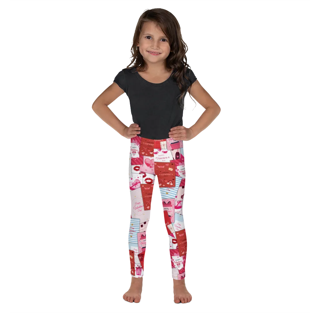 Valentine's Day Cards Kid's Leggings