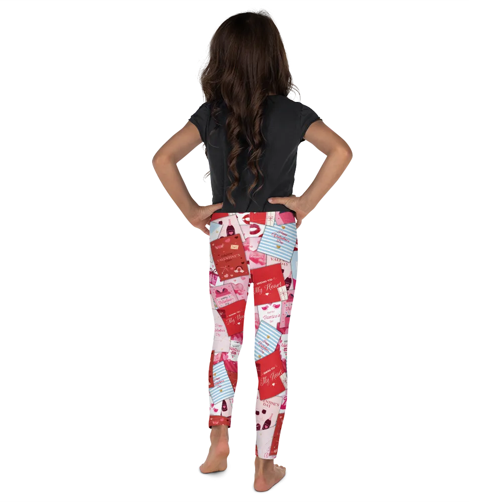 Valentine's Day Cards Kid's Leggings