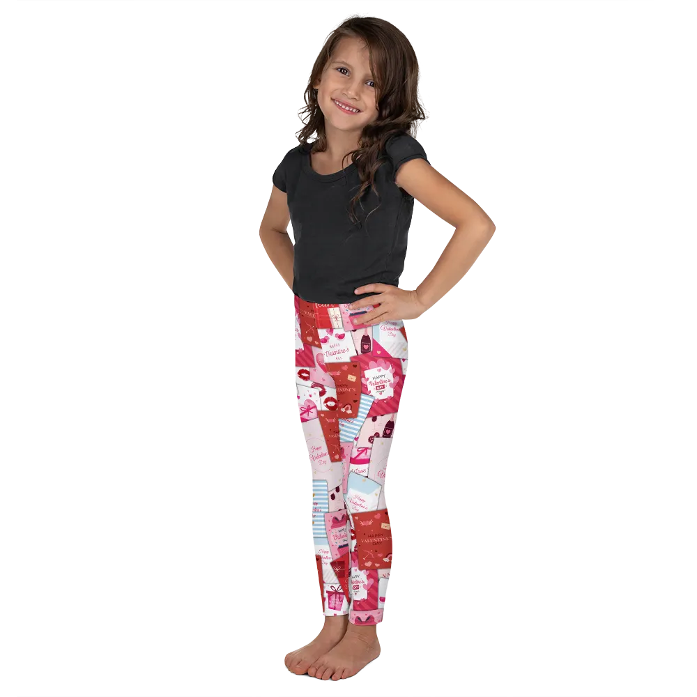 Valentine's Day Cards Kid's Leggings