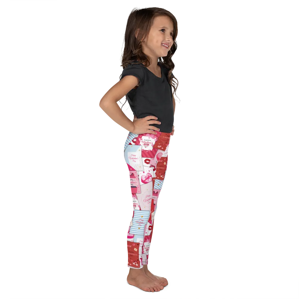 Valentine's Day Cards Kid's Leggings