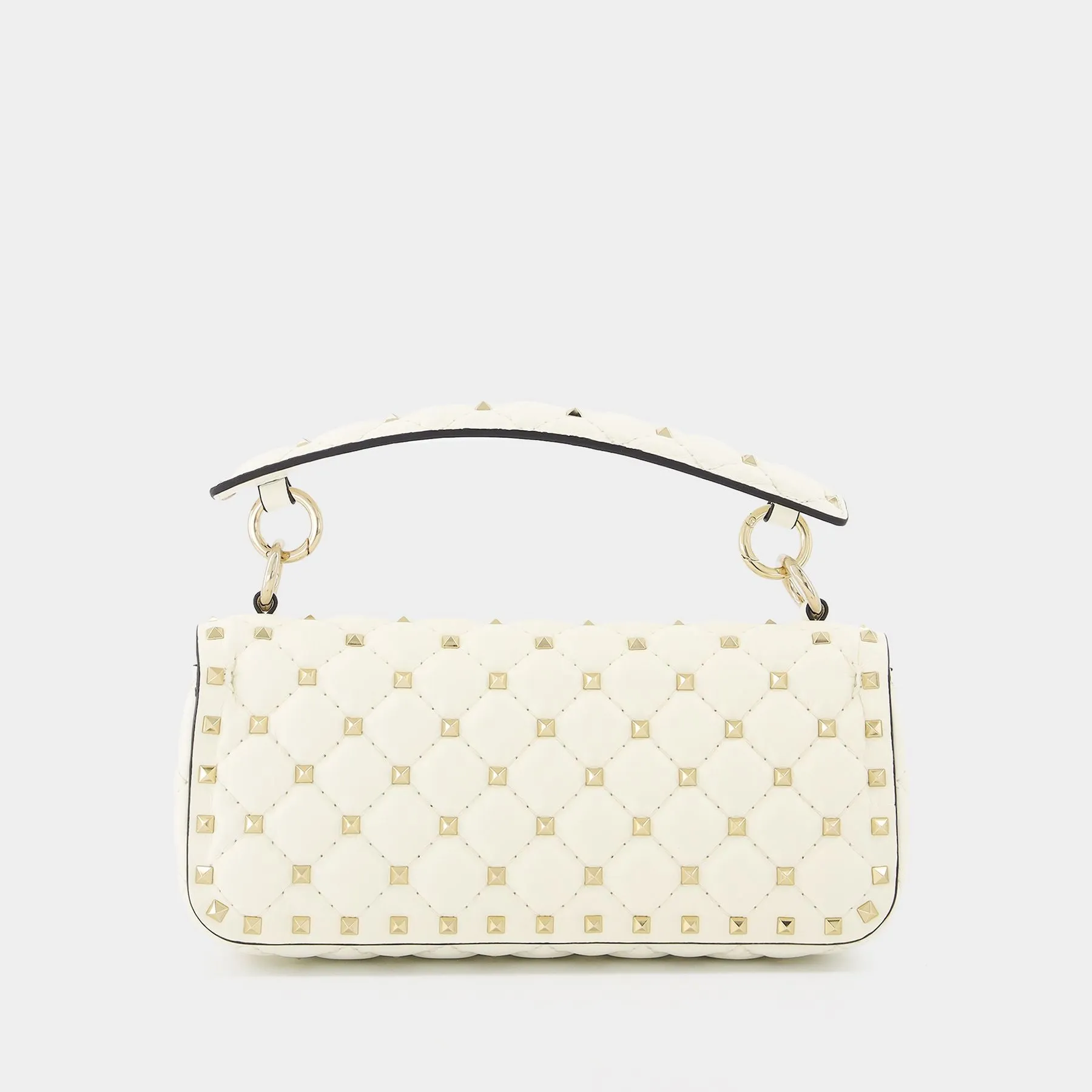 Valentino Garavani  Shoulder Bag | Rockstud Spike | Vitello Nux/Platinum Studs