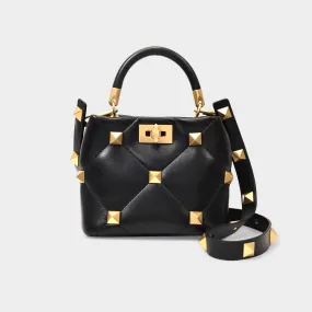 Valentino Garavani  Small Top Handle Bag in Black Leather