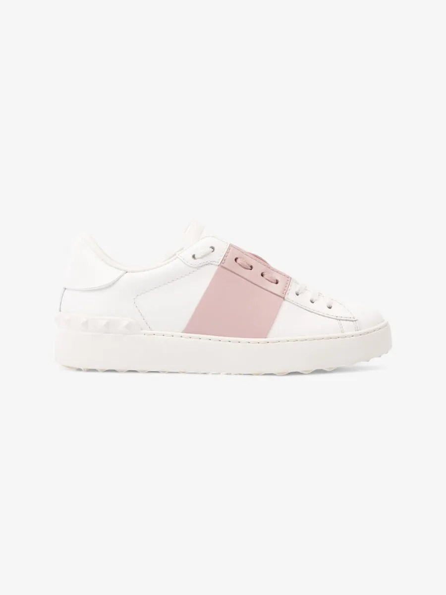 Valentino Open Sneakers  White / Pink  Leather EU 37 UK 4