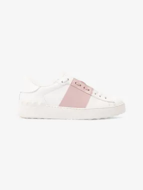 Valentino Open Sneakers  White / Pink  Leather EU 37 UK 4