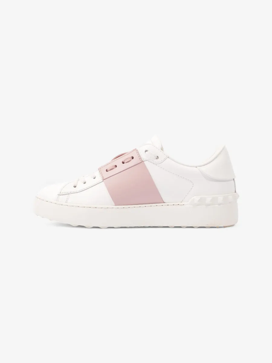 Valentino Open Sneakers  White / Pink  Leather EU 37 UK 4