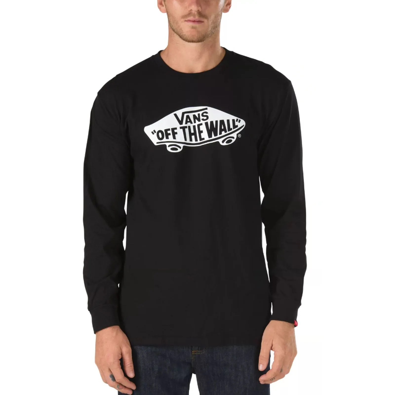 Vans Mens Off The Wall Board Long Sleeve T-Shirt - Black/White