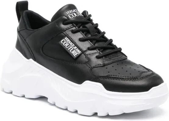 Versace Jeans Couture logo-patch low-top sneakers Black