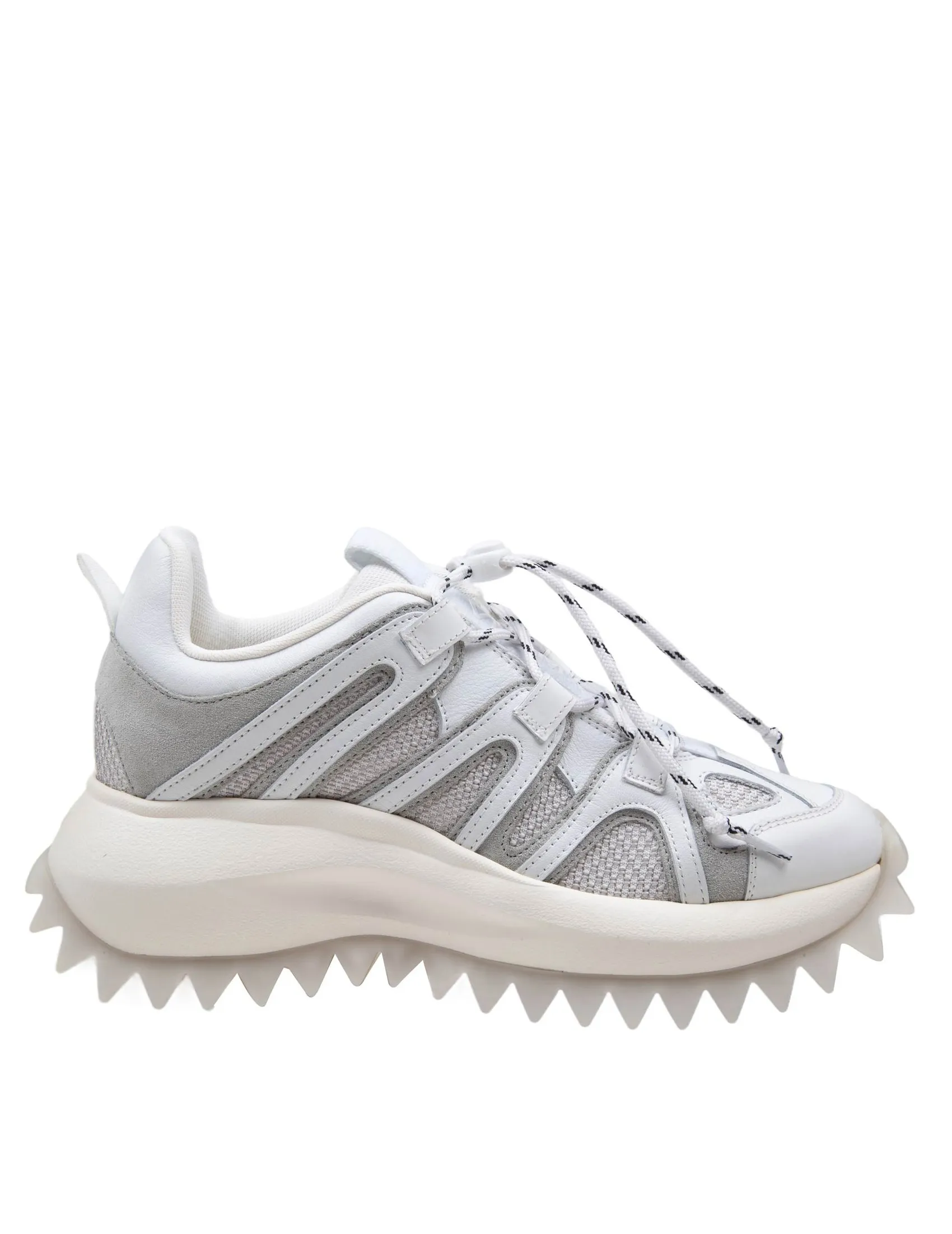 VIC MATIE' RUNNING TREK SNEAKERS IN WHITE LEATHER