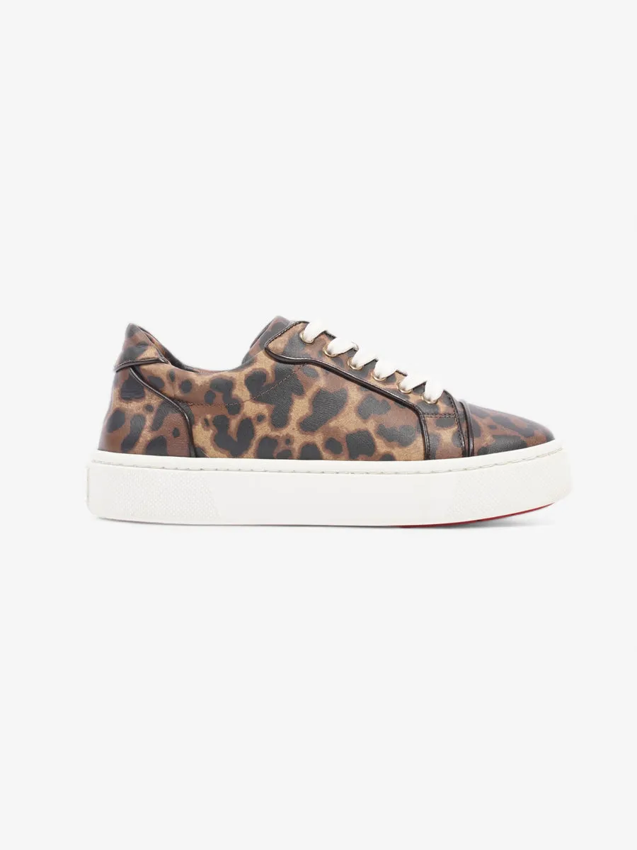 Vierissima Flat Sneakers Leopard Print Leather EU 37.5 UK 4.5