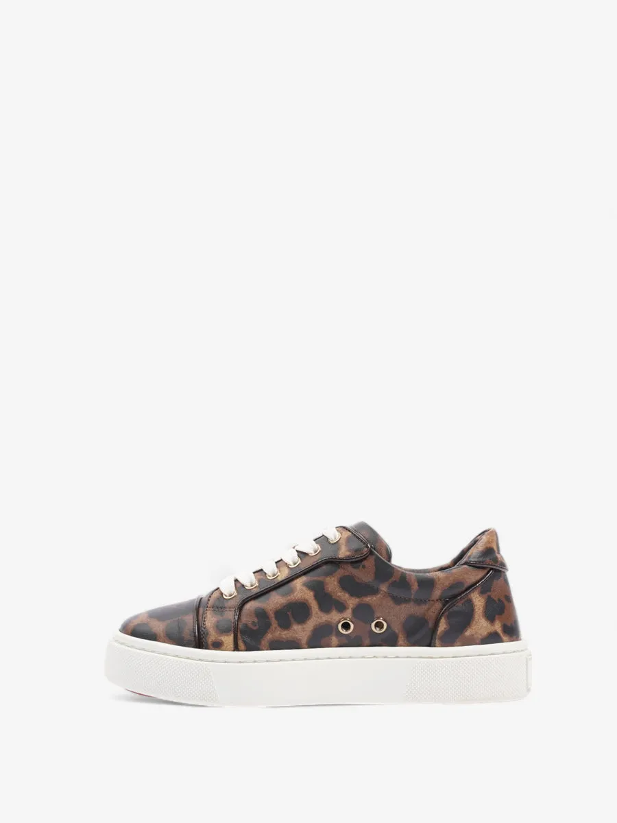 Vierissima Flat Sneakers Leopard Print Leather EU 37.5 UK 4.5