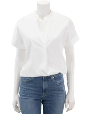     Vince   short sleeve dolman sleeve pullover in optic white