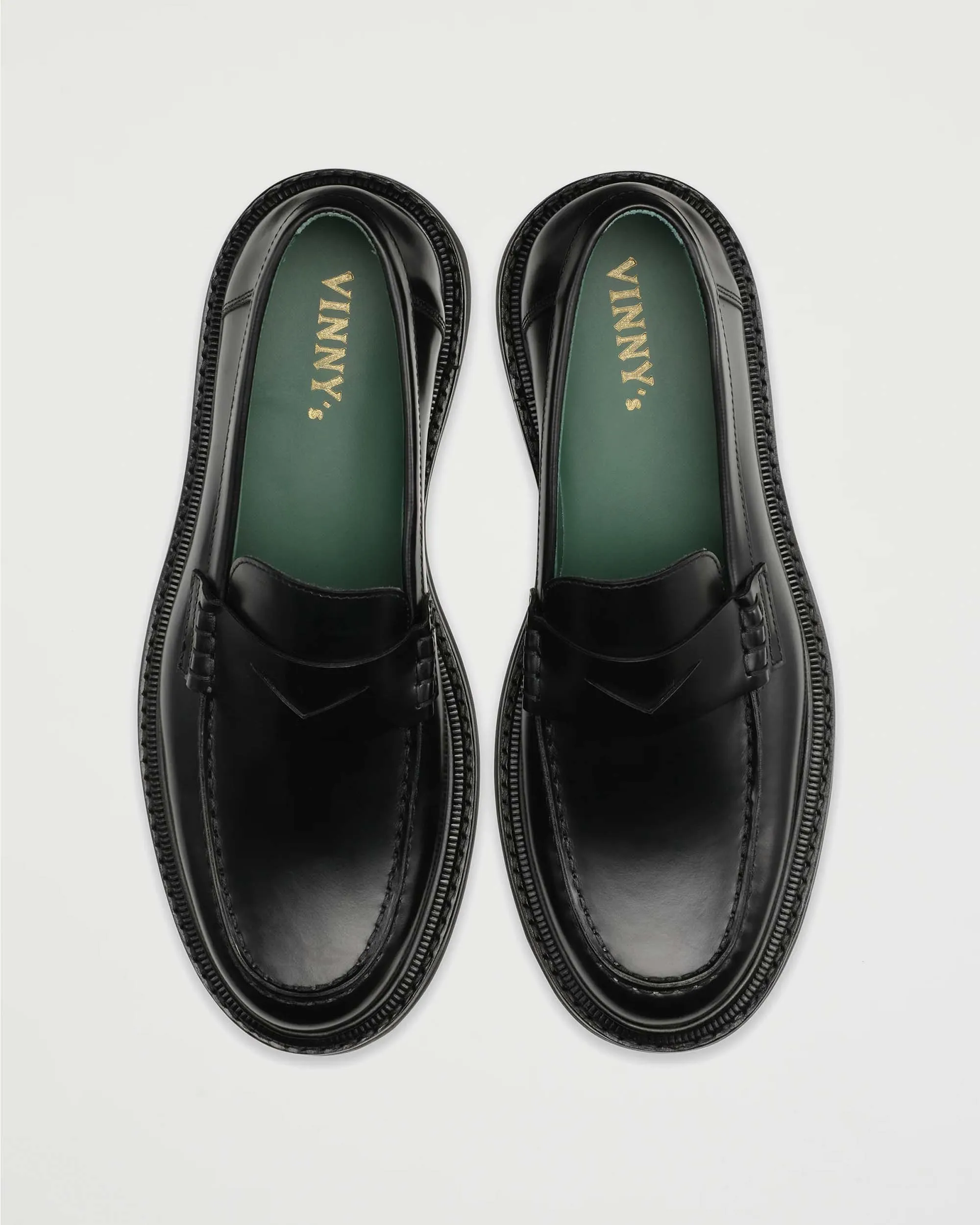 Vinnee Penny Loafer Black Polido Leather