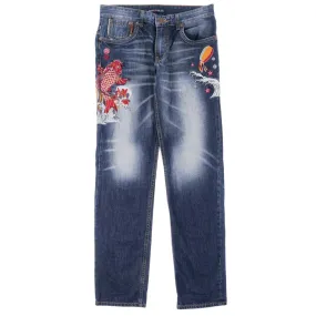 Vintage Koi Fish Japanese Denim Jeans Size W31