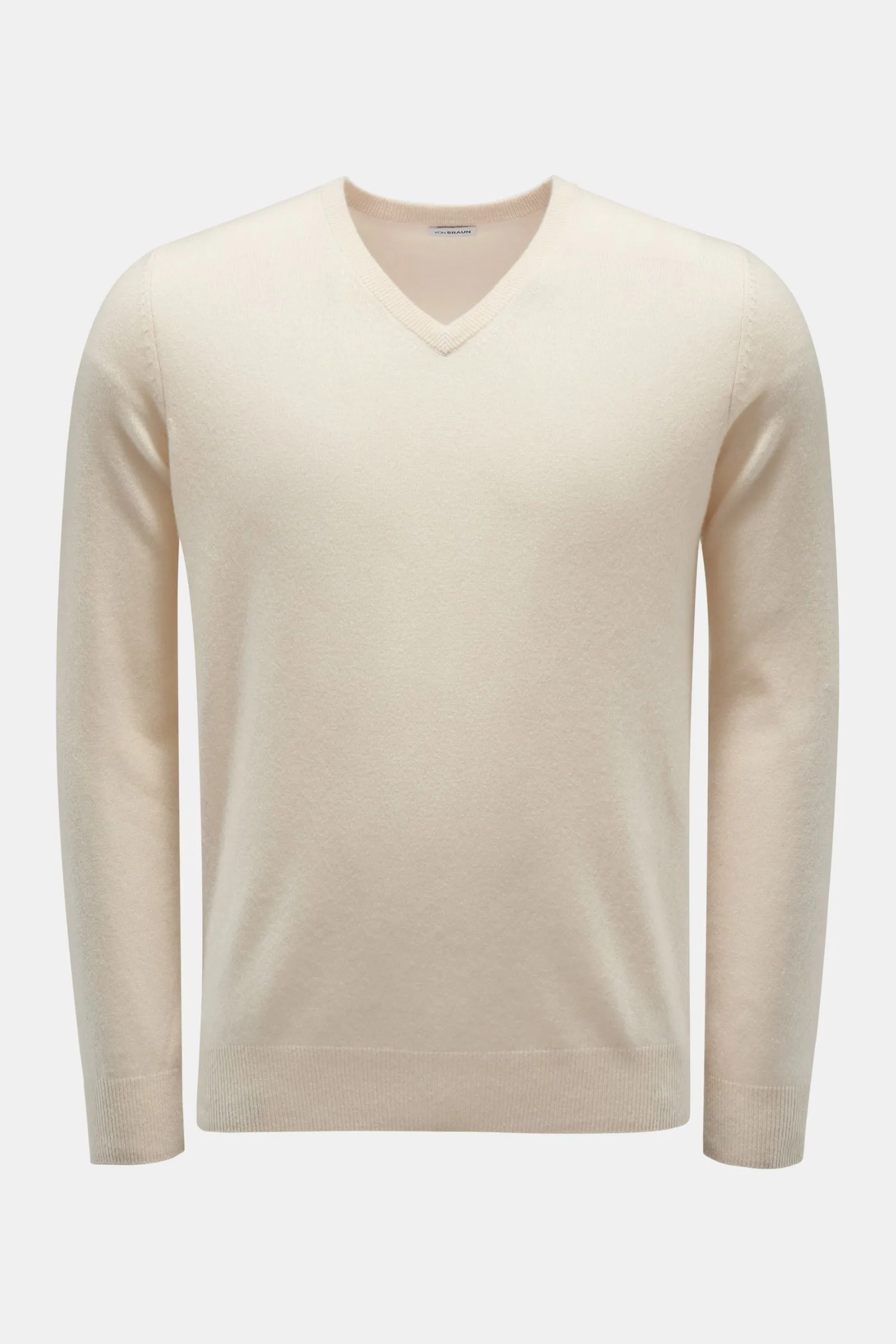 VON BRAUN cashmere V-neck jumper cream