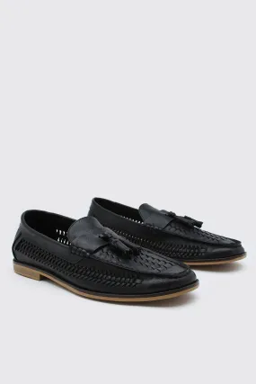 Weave PU Loafer | boohooMAN UK