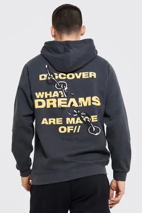 What Dreams Are Made Of Back Print Hoodie | boohooMAN UK