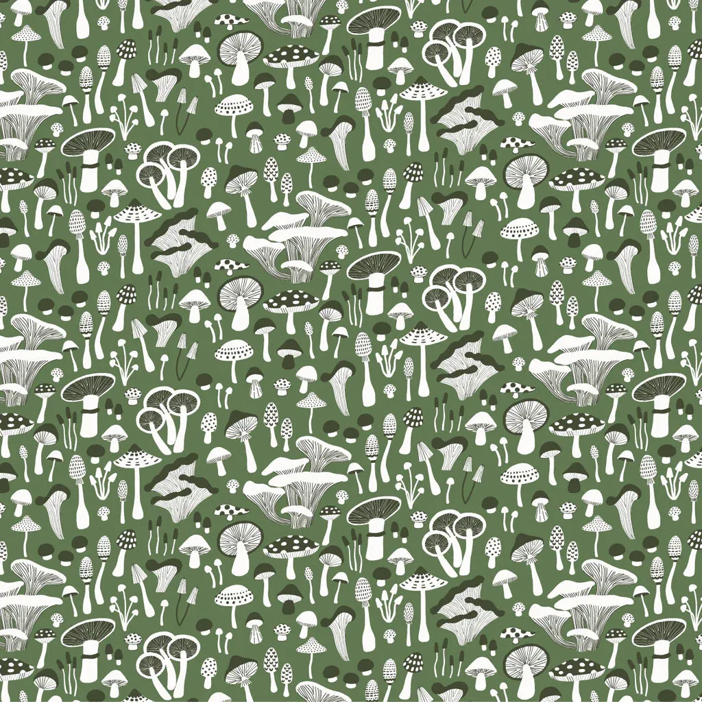 Winter Water Factory | Summer Romper in Green Fungi Print