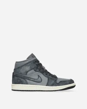 WMNS Air Jordan 1 Mid Sneakers Smoke Grey / Off Noir