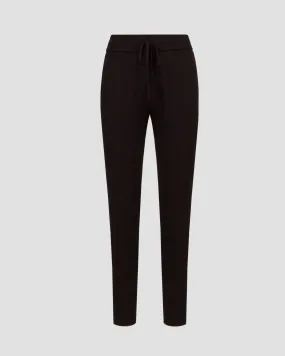 Women's black knit fabric trousers Deha d93816-10009