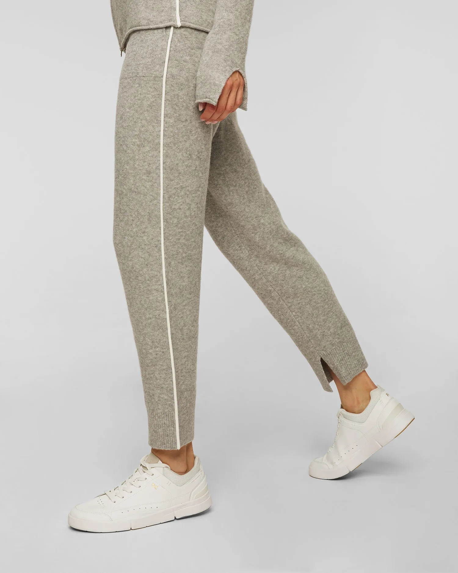 Women's grey trousers with wool Deha d93226-43800