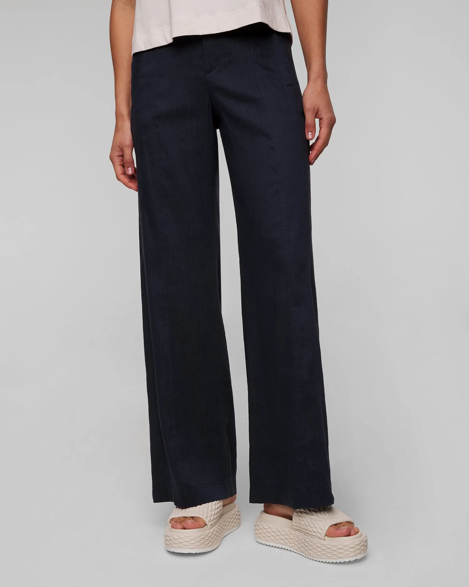 Women's navy blue linen trousers BOGNER Rebel 16617884-464