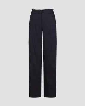 Women's navy blue linen trousers BOGNER Rebel 16617884-464