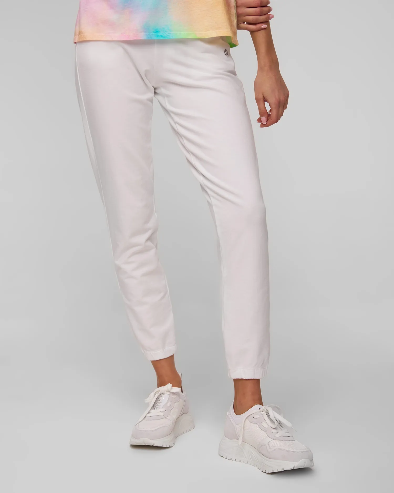 Women's white trousers Deha A00325-10001